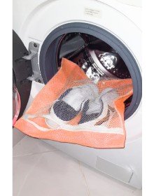 Orange - Zippered - Delicate Laundry Slippers Shoes Washing Net Large Size