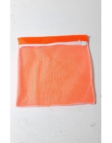 Orange - Zippered - Delicate Laundry Slippers Shoes Washing Net Large Size