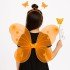 Orange Butterfly Girl Set – 50 cm Butterfly Wing, Crown and Wand