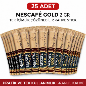 Coffee Gold 2 Gr 25 Pieces Single Use Stick Instant Granulated Coffee Package Coffee Gold 2 Gr 25 Pieces Single Use Stick Instant Granulated Coffee Package