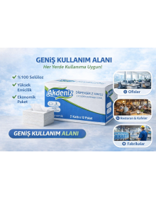 Akdeniz Dispenser Z Towel 2 Layer 12 Pack | 100% Cellulose | Economical Z-Fold Paper Towel