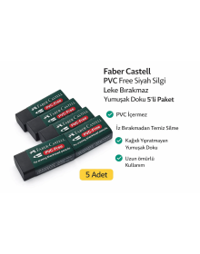 No:30 PVC Free Black Eraser 5 Pieces Does Not Leave Stains Soft Texture