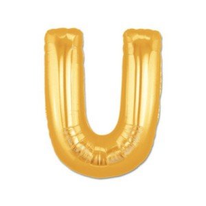 U Letter Foil Balloon Gold Color 40 inch