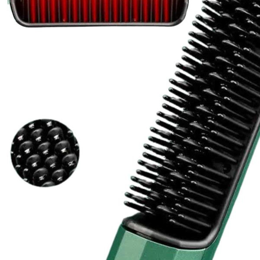 Blown Hair Straightener Blow Dryer Comb with High Heat Adjustment and Ionic Features