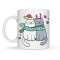 Christmas Themed Porcelain Mug with Cute Cat Figure MODEL 75 – Cats in Love Pattern, Cozy Design, Coffee & Tea Cup Christmas Themed Porcelain Mug with Cute Cat Figure MODEL 75 – Cats in Love Pattern, Cozy Design, Coffee & Tea Cup