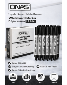 Onas Black Whiteboard Marker Whiteboard Marker Low Odor 12 Pieces Box