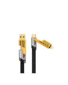 USB-C and Lightning Compatible 4-in-1 Cable – 65W Fast Charging, Braided Durable Construction