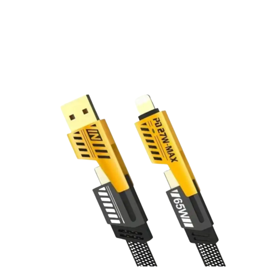 4 in 1 Metal Speed Data Cable – 65W Power, 27W iPhone Support, 480Mbps Transfer 4 in 1 Metal Speed Data Cable – 65W Power, 27W iPhone Support, 480Mbps Transfer