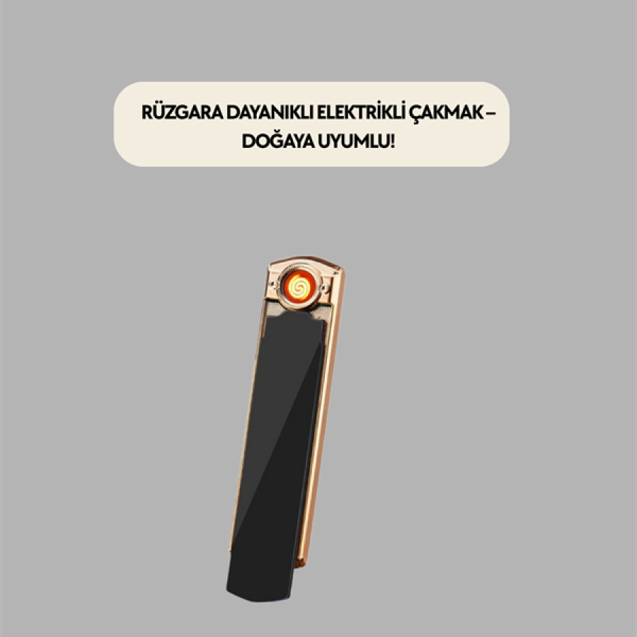 USB Rechargeable Flameless Electronic Lighter – Wind Resistant, Gas-Free, Safe to Use