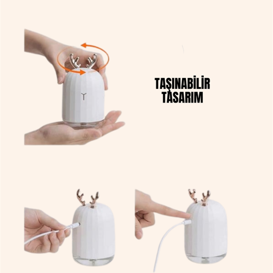 Portable 220ml USB Mist Humidifier with ABS+PP Material