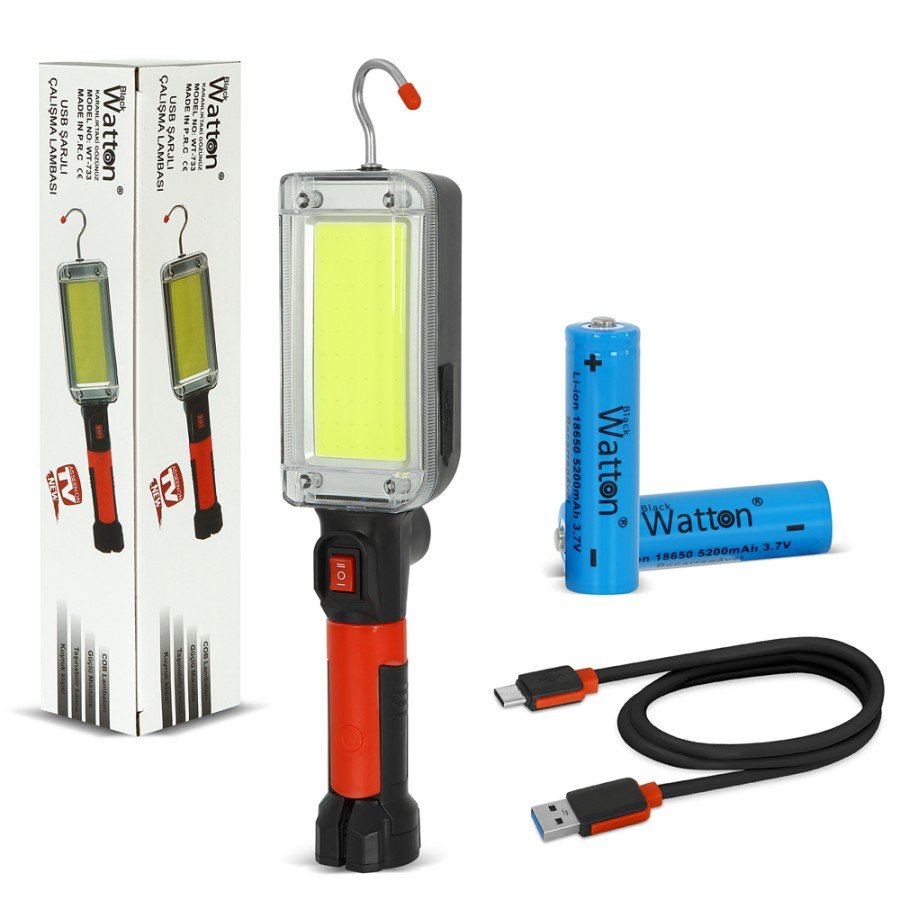 USB Rechargeable Auto Mechanic Work Lamp Watton Wt-733 USB Rechargeable Auto Mechanic Work Lamp Watton Wt-733