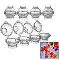 Top Filling Horizontal 4 Compartment Sphere Ice Ball Mold - Round Ice Ball Making Apparatus