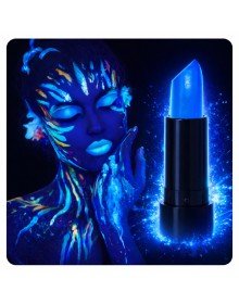 UV Neon Blue Lipstick – Glow in the Dark Makeup Paint