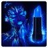 UV Neon Blue Lipstick – Glow in the Dark Makeup Paint