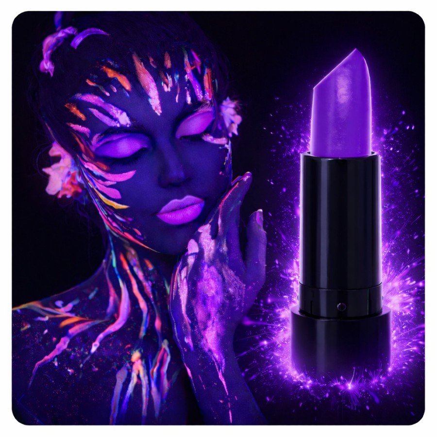 UV Neon Purple Lipstick – Glow in the Dark Makeup Paint UV Neon Purple Lipstick – Glow in the Dark Makeup Paint