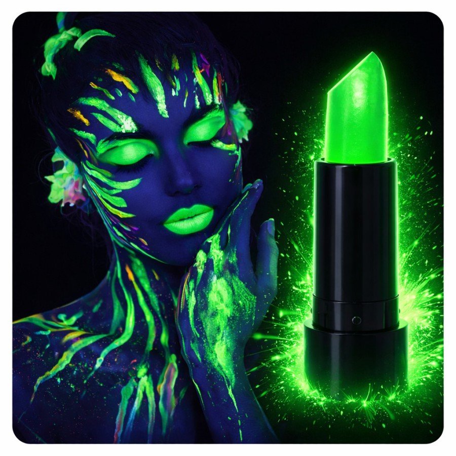UV Neon Green Lipstick – Glow in the Dark Makeup Paint UV Neon Green Lipstick – Glow in the Dark Makeup Paint