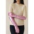 Long Length Extra Shiny Gloves Pink Color Inside Vinlex Leather Elbow Length