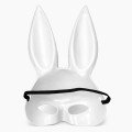 White Luxury Rabbit Mask with Long Ears