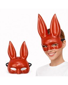 Red Luxury Rabbit Mask with Long Ears