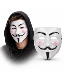 V Mask Premium Vendetta White Mask (Guy Fawkes Style)