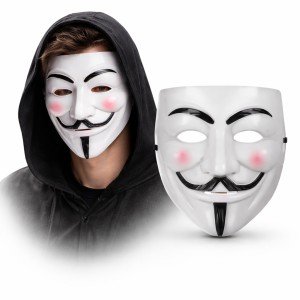 V Mask Premium Vendetta White Mask (Guy Fawkes Style)