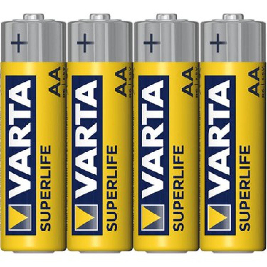 VARTA AA ZINC CARBON SUPER LIFE (PACK OF 4)