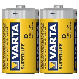 Varta Superlife Zinc Large D Size Battery 24 Pack
