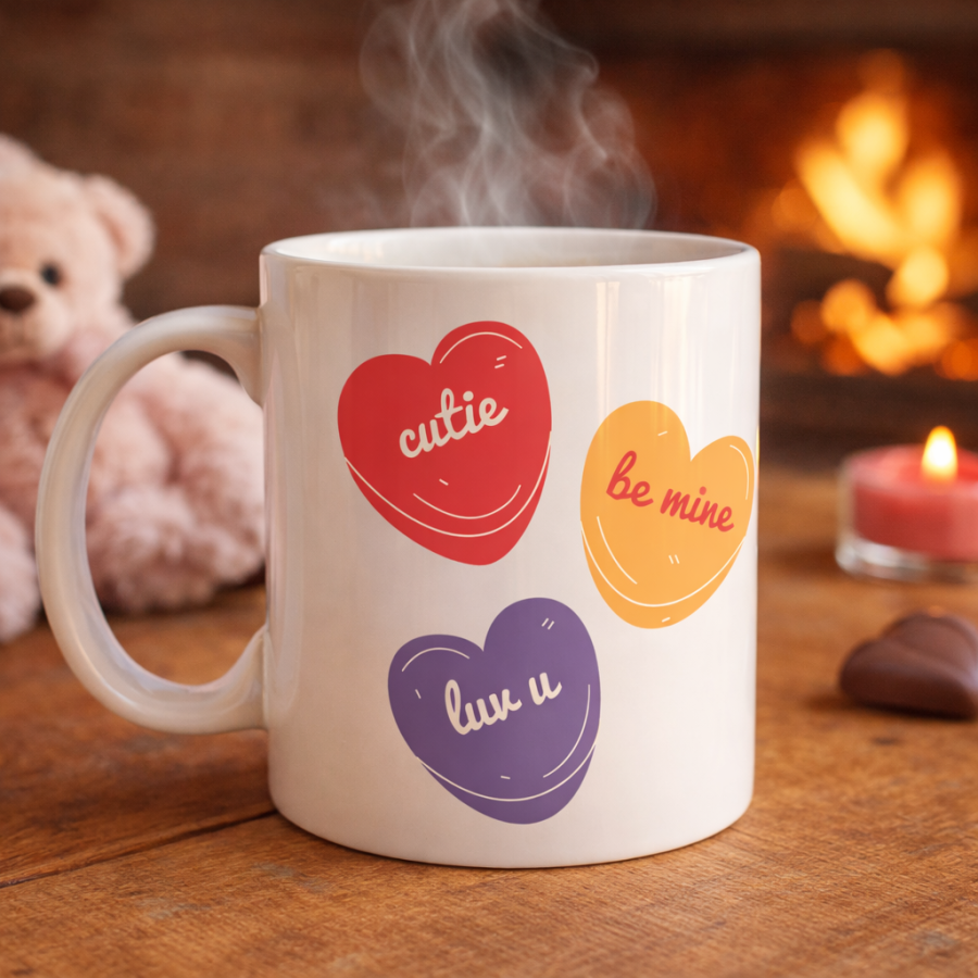 Cutie Be Mine lYK U Porcelain Mug – Model 9 - Special Sweet Design for Lovers