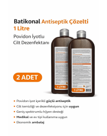 Baticonal Antiseptic Solution with Povidone Iodine 1 Liter x 2 Skin Disinfectant Solution