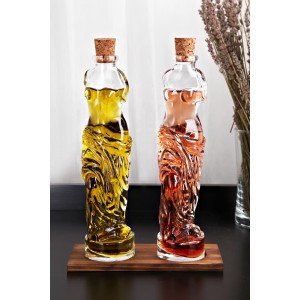 Venus Oil Pot - Vinegar Sauce Bowl with Woman Figure 200 ML Set of 2