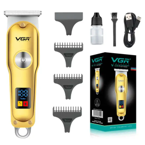 VGR V-290 Gold T Blade Zero Cut LCD Display Rechargeable Shaver