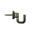 Screw Hook, Hanger Small - 15x18mm, Yellow - 1 Piece