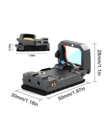 Vism Flipdot Reflex M2 Red Dot Sight - Foldable Optics, 22mm Reflex Sight for Pistol