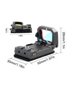 Vism Flipdot Reflex M2 Red Dot Sight - Foldable Optics, 22mm Reflex Sight for Pistol
