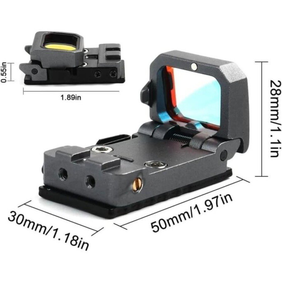 Vism Flipdot Reflex M2 Red Dot Sight - Katlanabilir Optik, Tabanca için 22mm Reflex Nişangâh