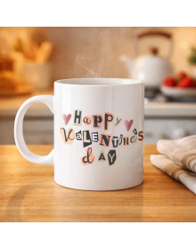 Happy Valentine's Day Porcelain Mug – Model 1 Valentine's Day Gift