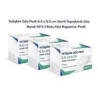 Adult Eye Pad 6.5 x 9.5 cm Sterile Adhesive Eye Tape 3 Boxes of 50 Eye Cover Pads