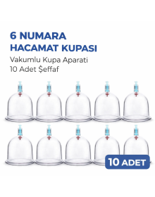 Size 6 Cupping Cup 10 Pieces Vacuum Cup Durable Plastic Manual Cupping Cup