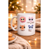 Porcelain Mug with Cute Animal Figure MODEL 70 – Special Edition Mug with “Roar • Glow All Night • Make • Yee Haw” Design