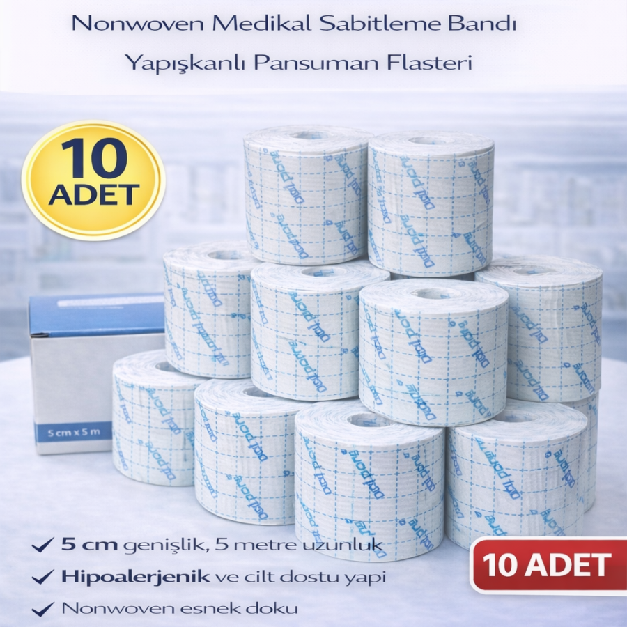 Hypoallergenic Fix Patch 5 cm x 5 m 10 Pieces Nonwoven Medical Fixation Tape Adhesive Dressing Patch Hypoallergenic Fix Patch 5 cm x 5 m 10 Pieces Nonwoven Medical Fixation Tape Adhesive Dressing Patch