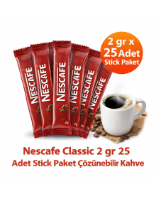 Kahve Classic 2 gr 25 Stick Pack Instant Coffee