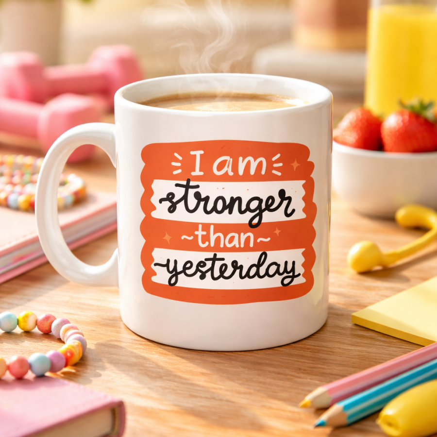 I Am Stronger Than Yesterday Motivational Cup MODEL 136 – Inspiring Design, Porcelain Coffee & Tea Cup – Daily Motivational Gift I Am Stronger Than Yesterday Motivational Cup MODEL 136 – Inspiring Design, Porcelain Coffee & Tea Cup – Daily Motivational Gift