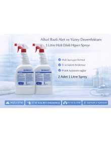 Alcohol Based Tool and Surface Disinfectant 1 Liter Spray 2 Pieces