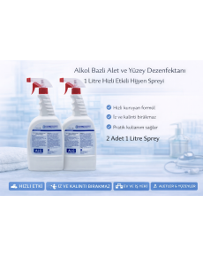Alcohol Based Tool and Surface Disinfectant 1 Liter Spray 2 Pieces