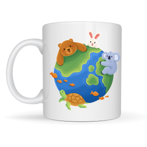 World of Friendship Patterned Porcelain Mug MODEL 74 – Cute Animals Themed, Colorful and Cheerful Design World of Friendship Patterned Porcelain Mug MODEL 74 – Cute Animals Themed, Colorful and Cheerful Design