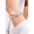 Personalized Steel Bracelet with the Letter U – Stainless Steel Wrist, Elegant and Minimal Letter Bracelet