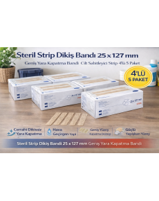 Sterile Strip Suture Tape 25 x 127 mm Wide Wound Closure Tape Skin Stabilizer Strip 4 Pack of 5