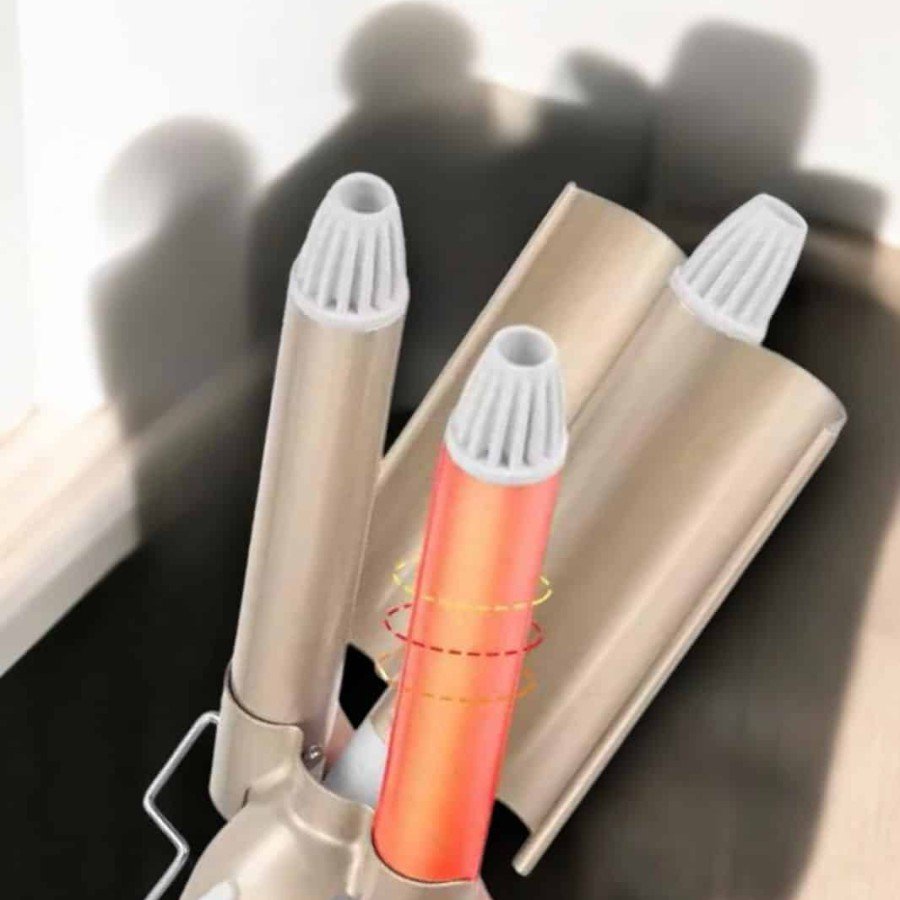 Wag Tongs Heat Adjustable Hair Curling Iron with Negative Ion Technology