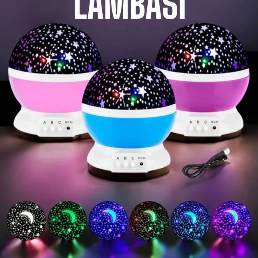 Projection Lamp with Blue and Purple Light