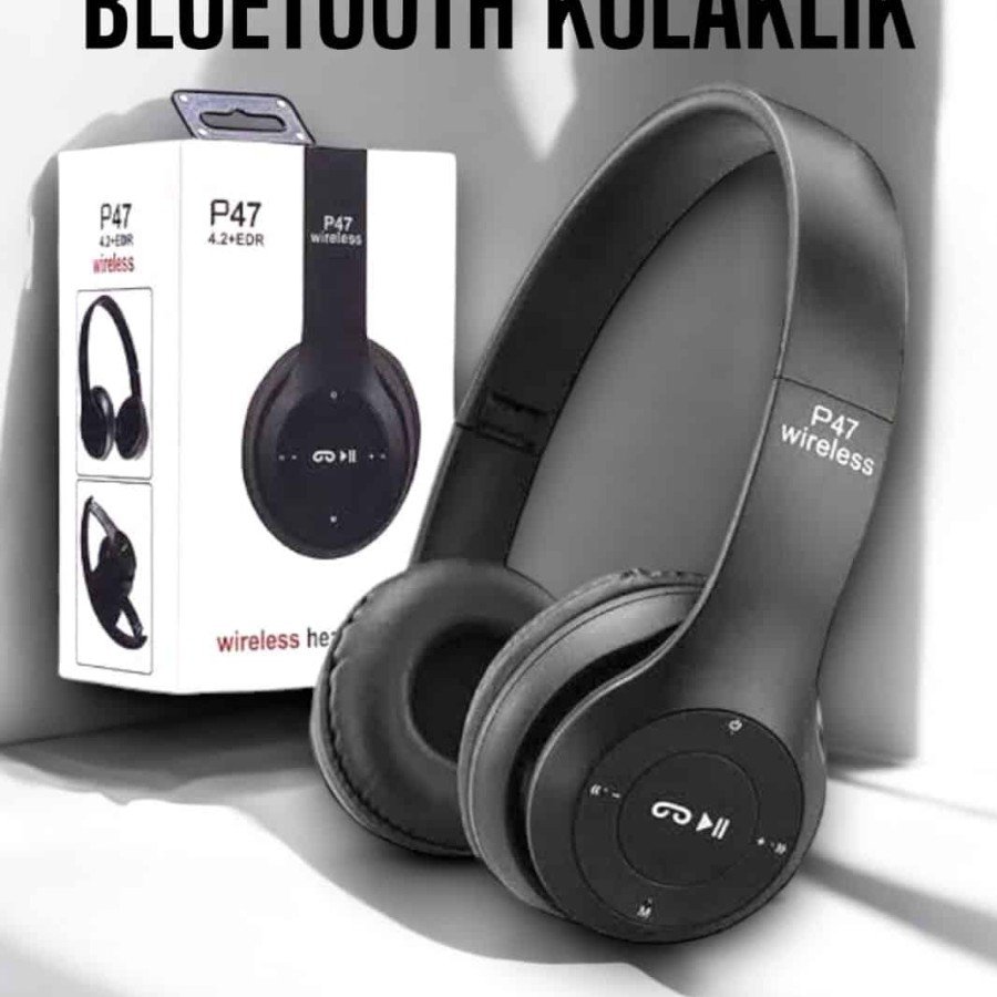 Ergonomic Bluetooth Headset with Over-Ear TF Card and AUX Support